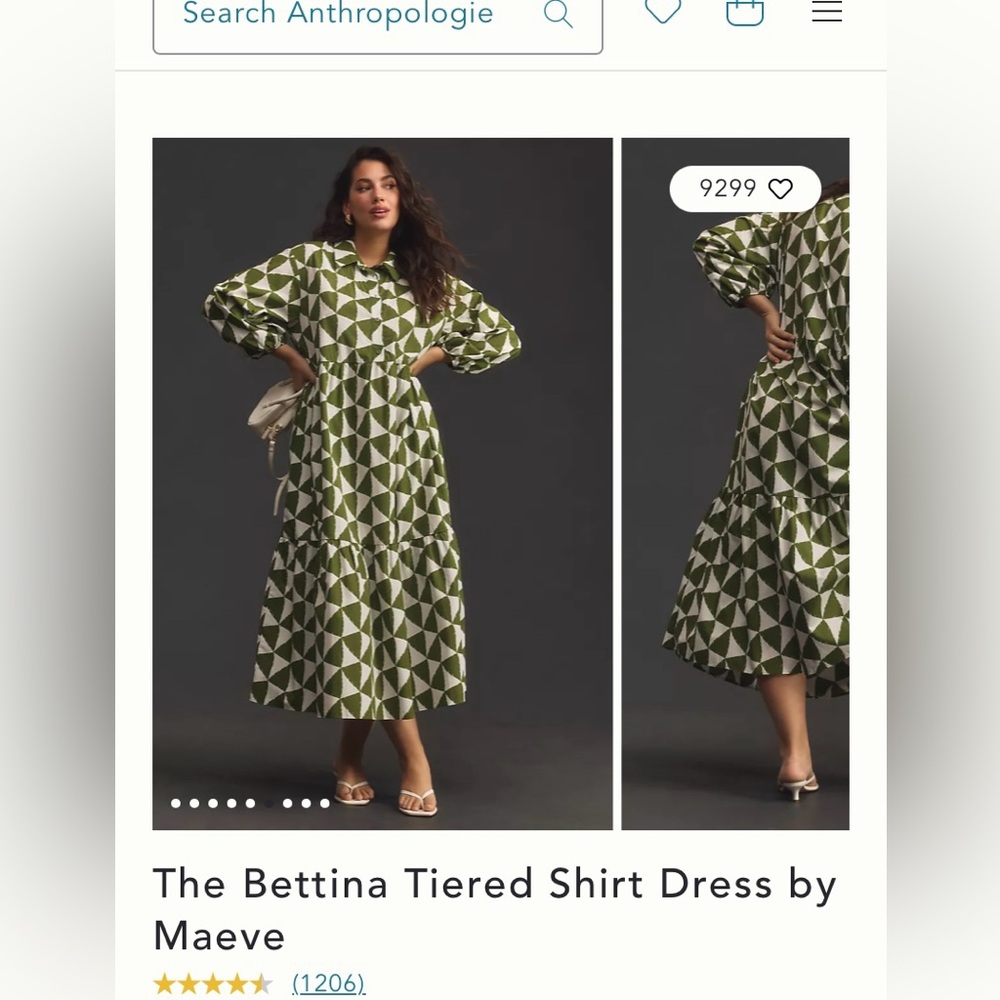 Like new! Beautiful tiered shirt midi dress with pockets.
